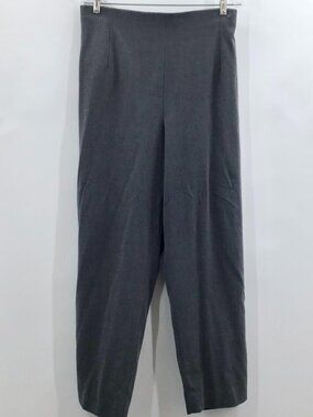 Women's 28 Gray Trousers Work Pants Formal Business STRETCH Elastic Straight Leg
